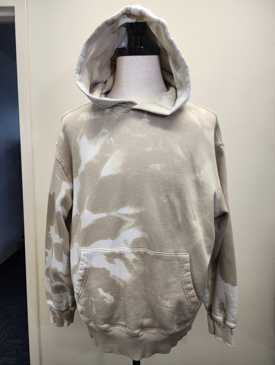 Old Navy Other - Upcycled Marble Wash Hoodie Old Navy Beige Cream Bleach Dyed Size Large